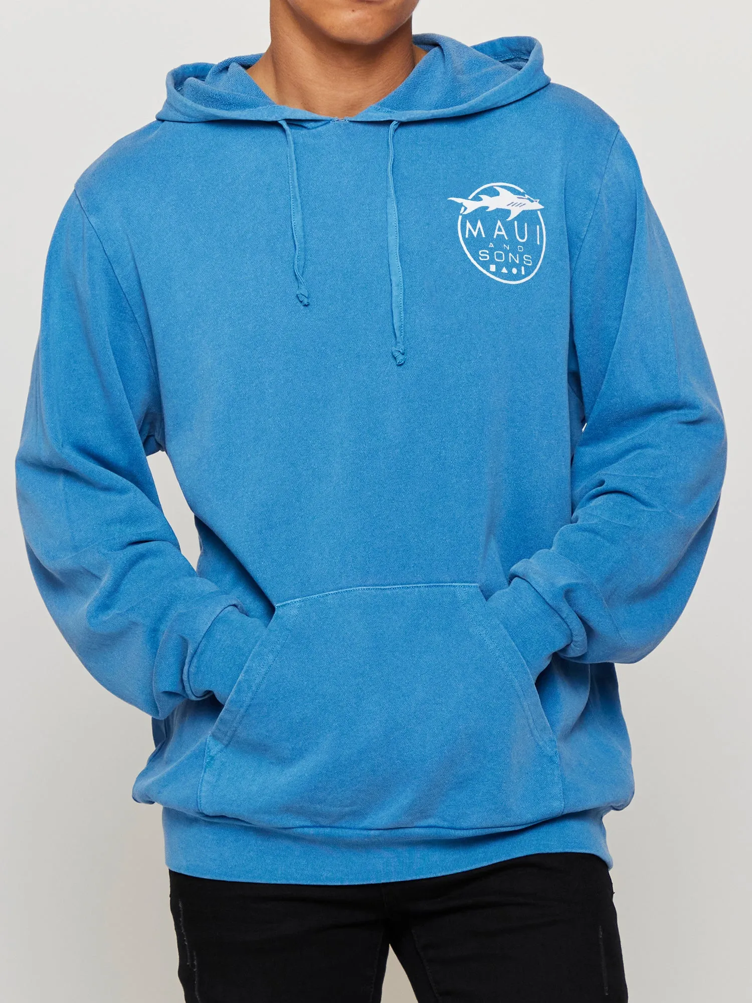 100% Cotton Terry Shark Logo Unisex Hoodie