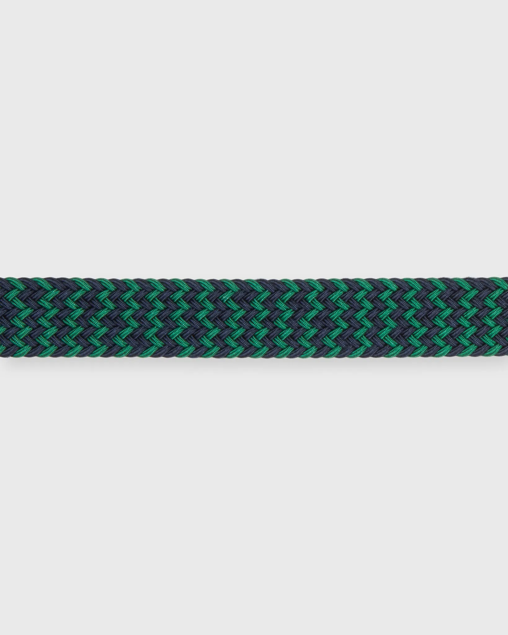 1.25" Woven Elastic Belt in Navy/Green