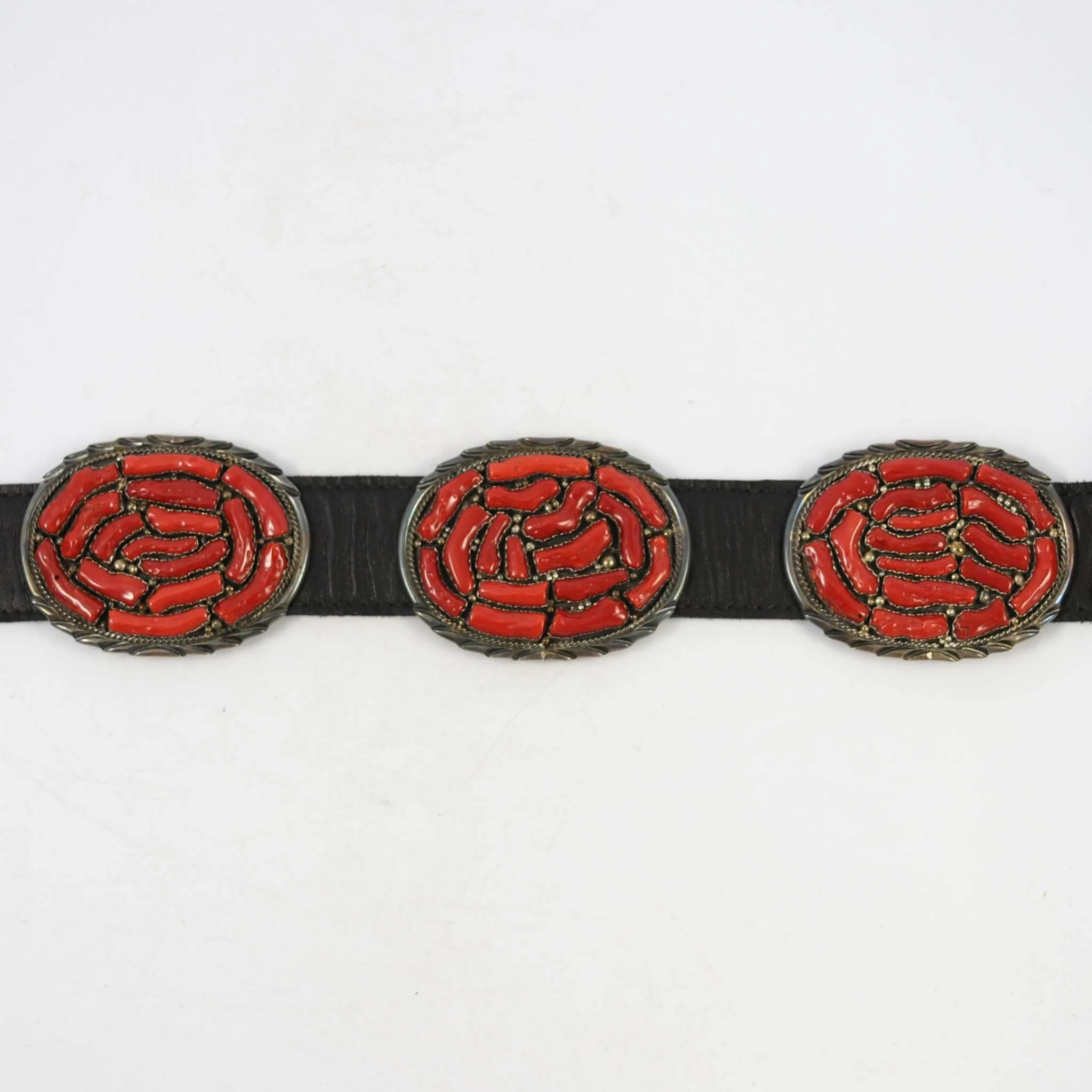 1970s Branch Coral Concha Belt