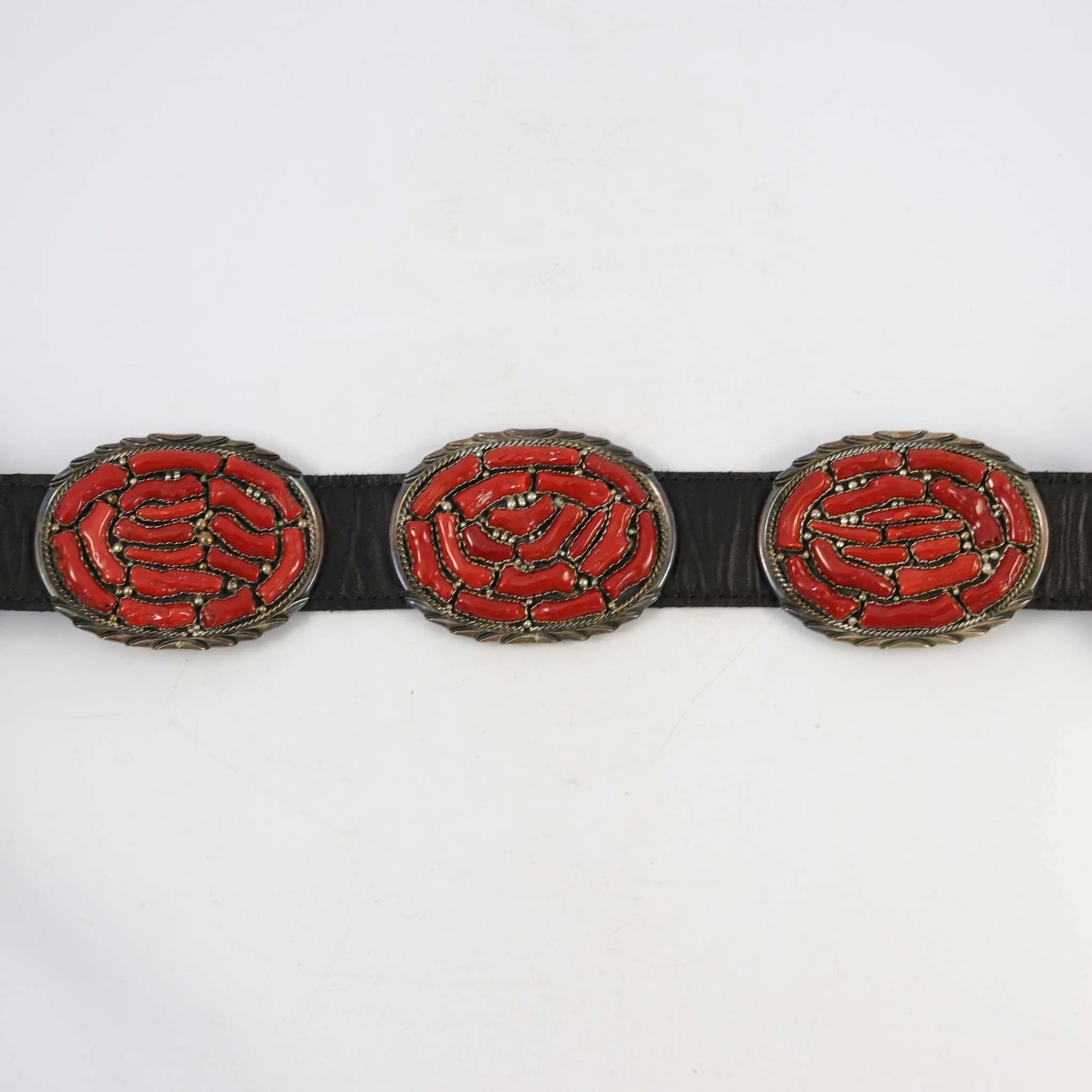 1970s Branch Coral Concha Belt