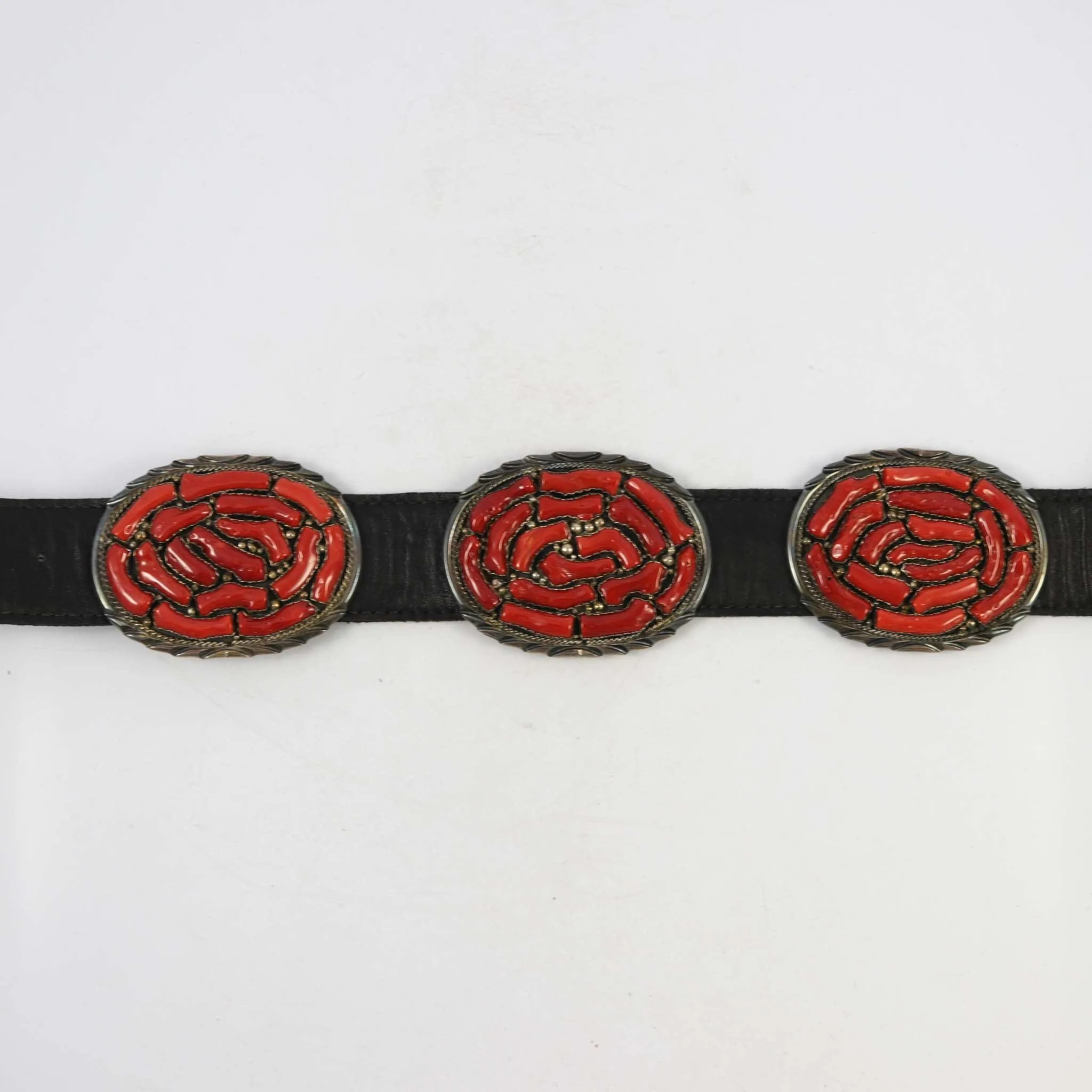 1970s Branch Coral Concha Belt