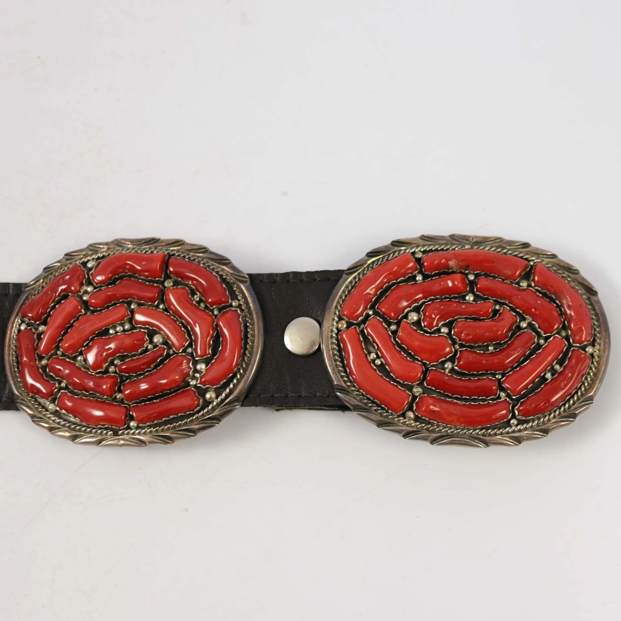 1970s Branch Coral Concha Belt