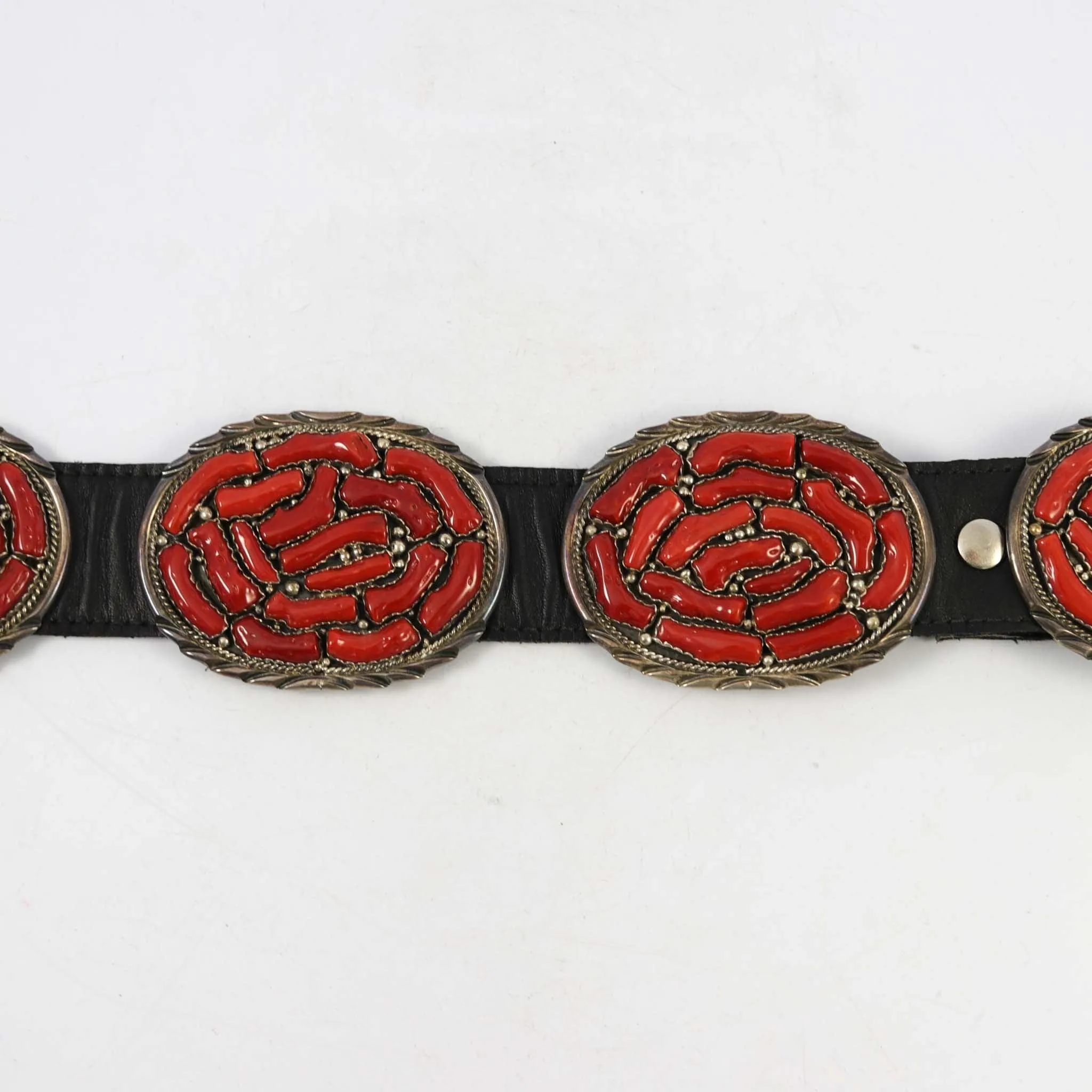 1970s Branch Coral Concha Belt