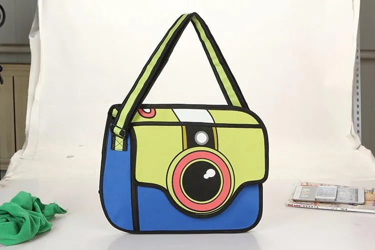 2D Cartoon Camera Bag