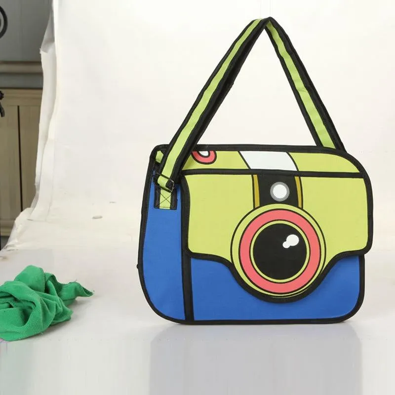 2D Cartoon Camera Bag