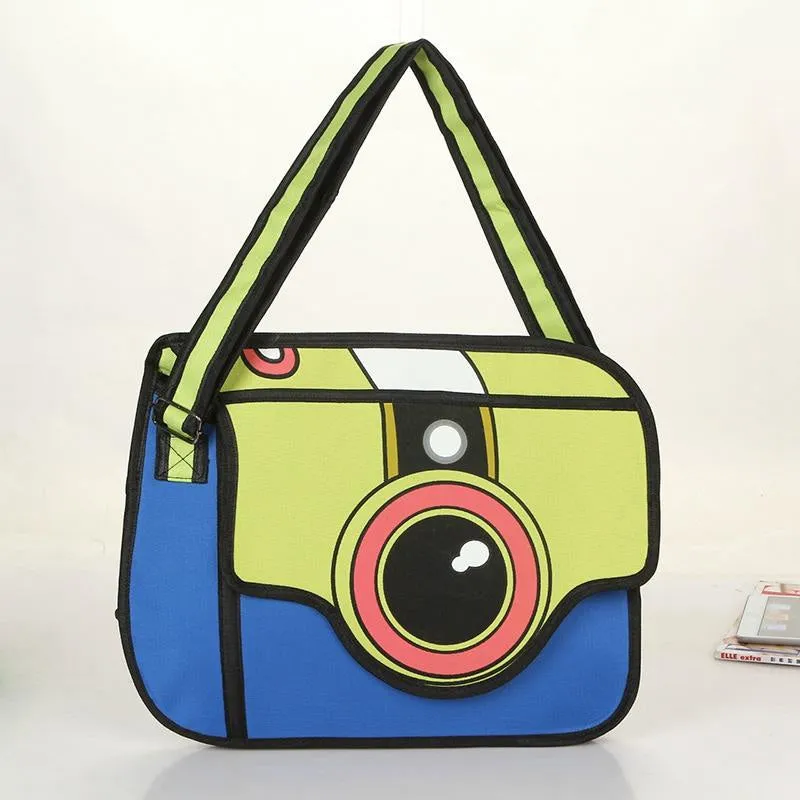 2D Cartoon Camera Bag