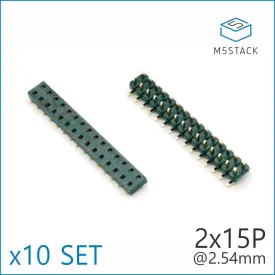 2x15 Pin Headers Socket 2.54mm Male & Female 4 Pair Connector