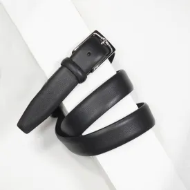 3.5cm Leather Business Belt (Black)