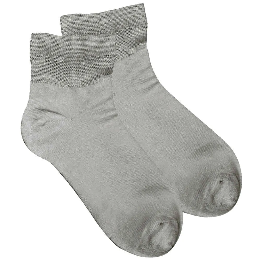 6 Pair Bamboo Non-Binding Diabetic Quarter Ankle Socks for Men