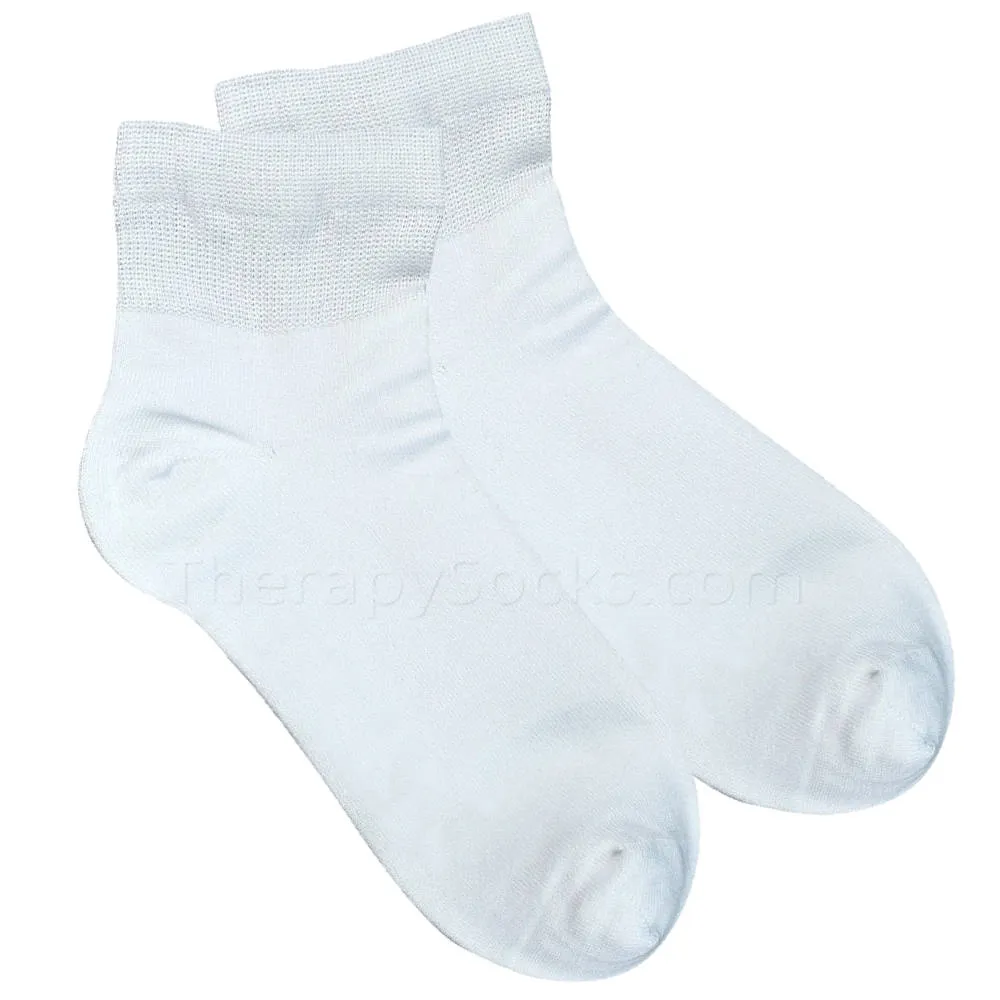 6 Pair Bamboo Non-Binding Diabetic Quarter Ankle Socks for Men