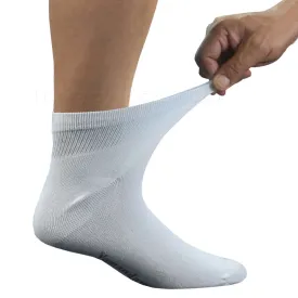 6 Pair Bamboo Non-Binding Diabetic Quarter Ankle Socks for Men