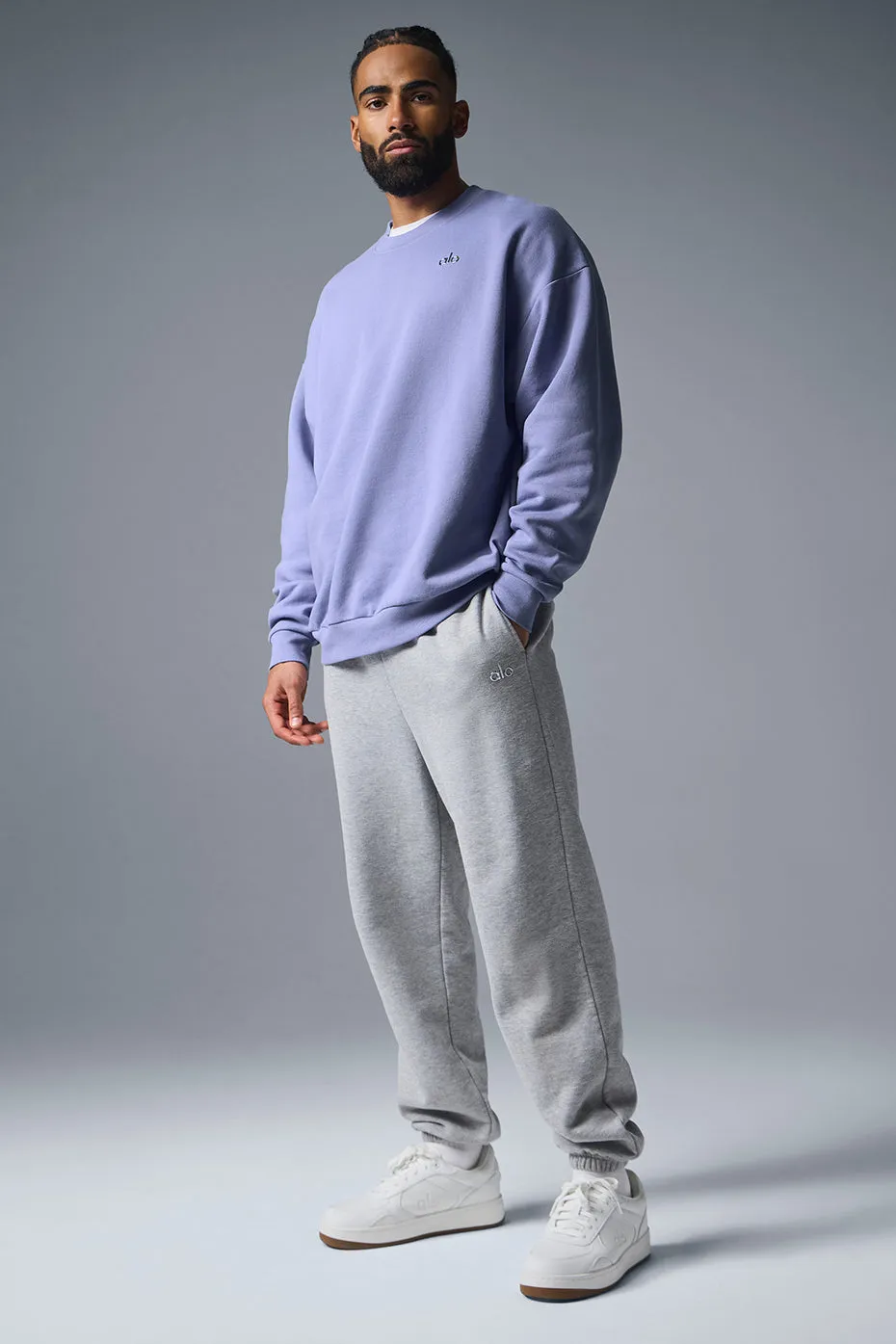 Accolade Crew Neck Pullover - Lilac Blue