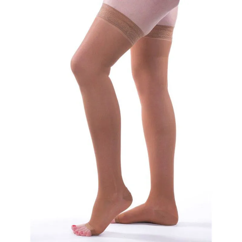 Allegro Essential Sheer Support Thigh High 20-30 mmHg, Open Toe #9