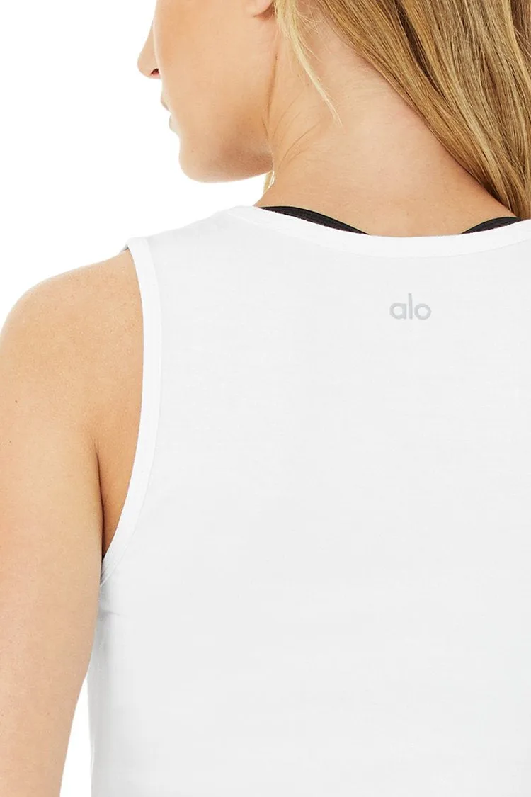 Alo Yoga Women's Cover Wrap Tank Top - White