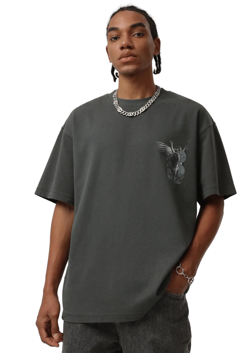 Angel Logo Pattern T-Shirt