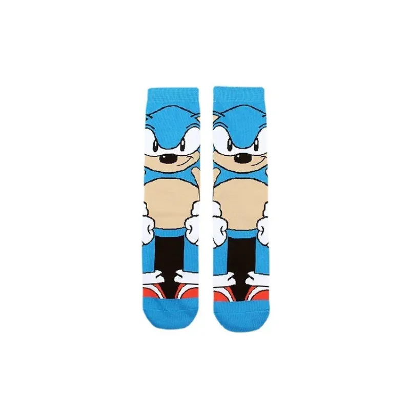 Anime Sonics Socks Cartoon Knitted Cotton Socks Pure Cotton Men's Socks Fashion Trend Socks with horns