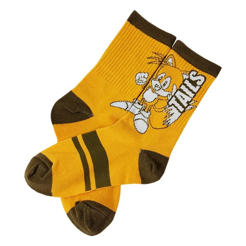 Anime Sonics Socks Cartoon Knitted Cotton Socks Pure Cotton Men's Socks Fashion Trend Socks with horns