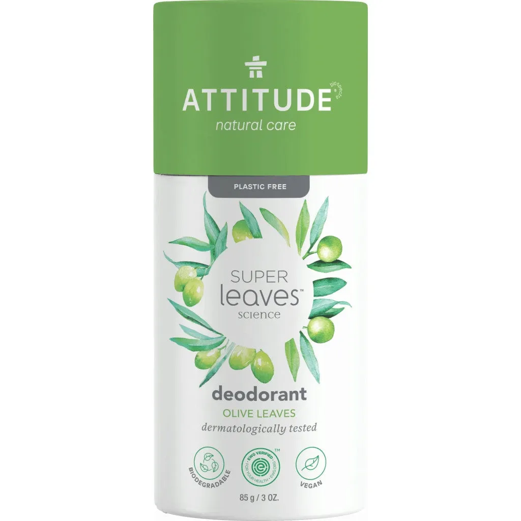 Attitude Deodorant Spray with Olive Leaves - Herbal Protection - Aluminum-Free Deodorant - Sensitive Skin - 3 Oz