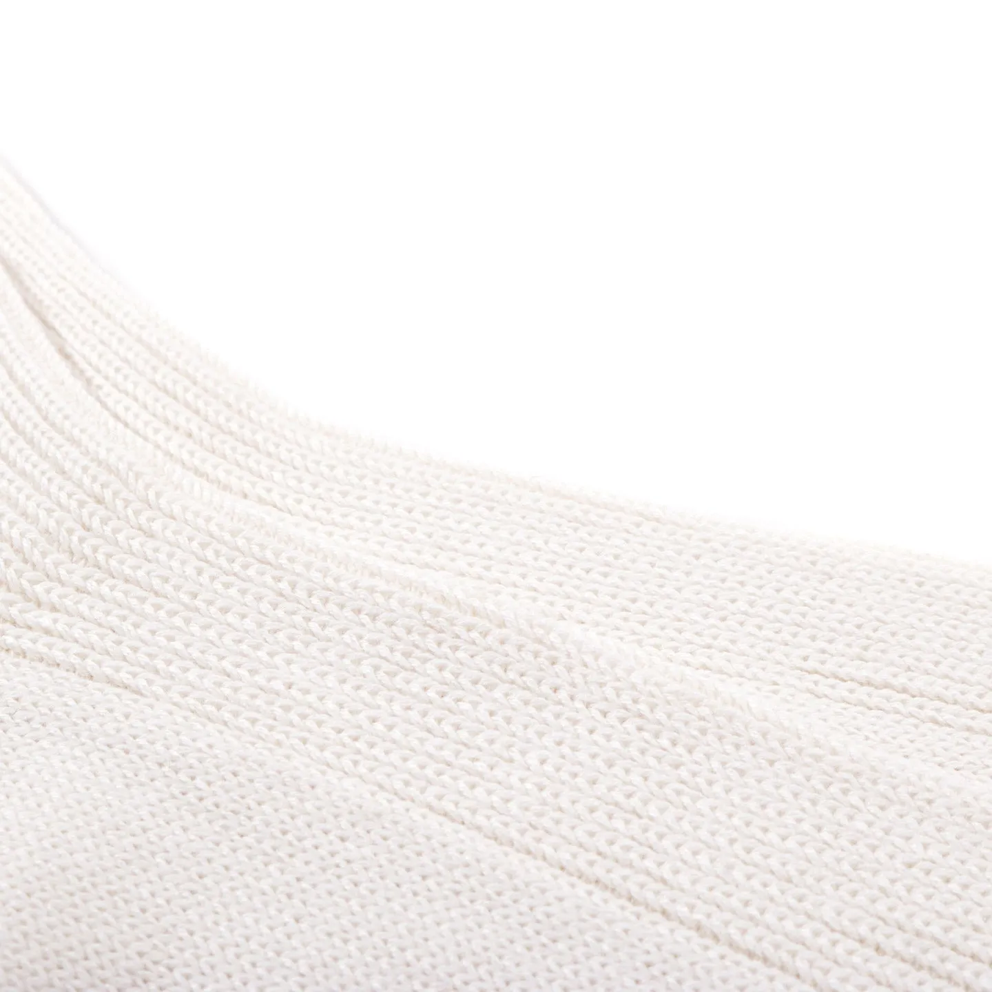 AURALEE COTTON CASHMERE LOW GAUGE SOCKS IVORY