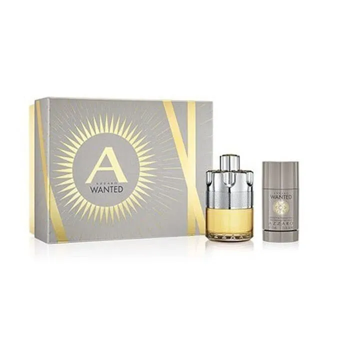 Azzaro Wanted Men Gift Set EDT 100Ml   Deodorant Stick 75G