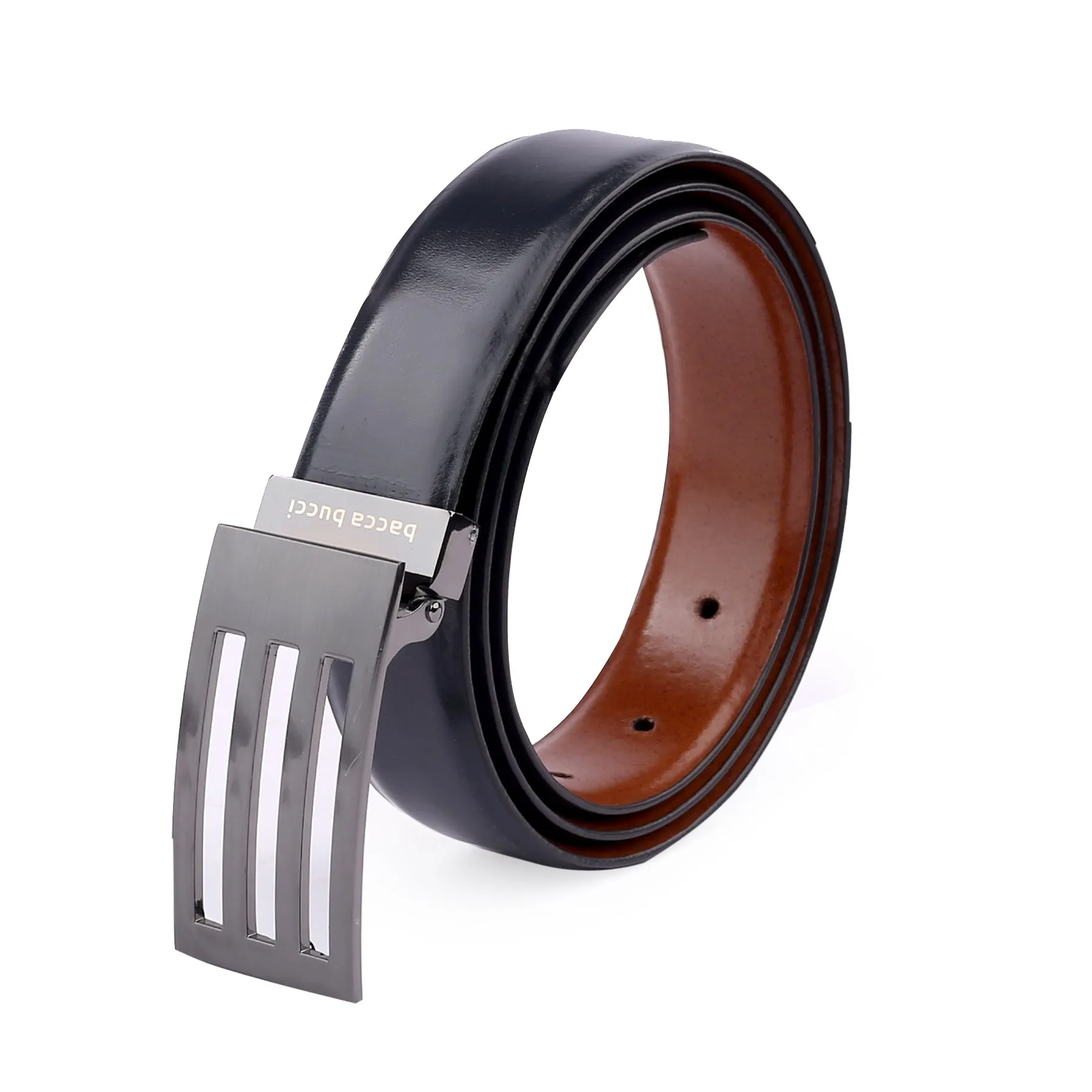 Bacca Bucci Reversible Dress belt with Genuine leather black & brown