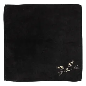 Ballot Antibacterial Deodorant Handkerchief Cat Face Black