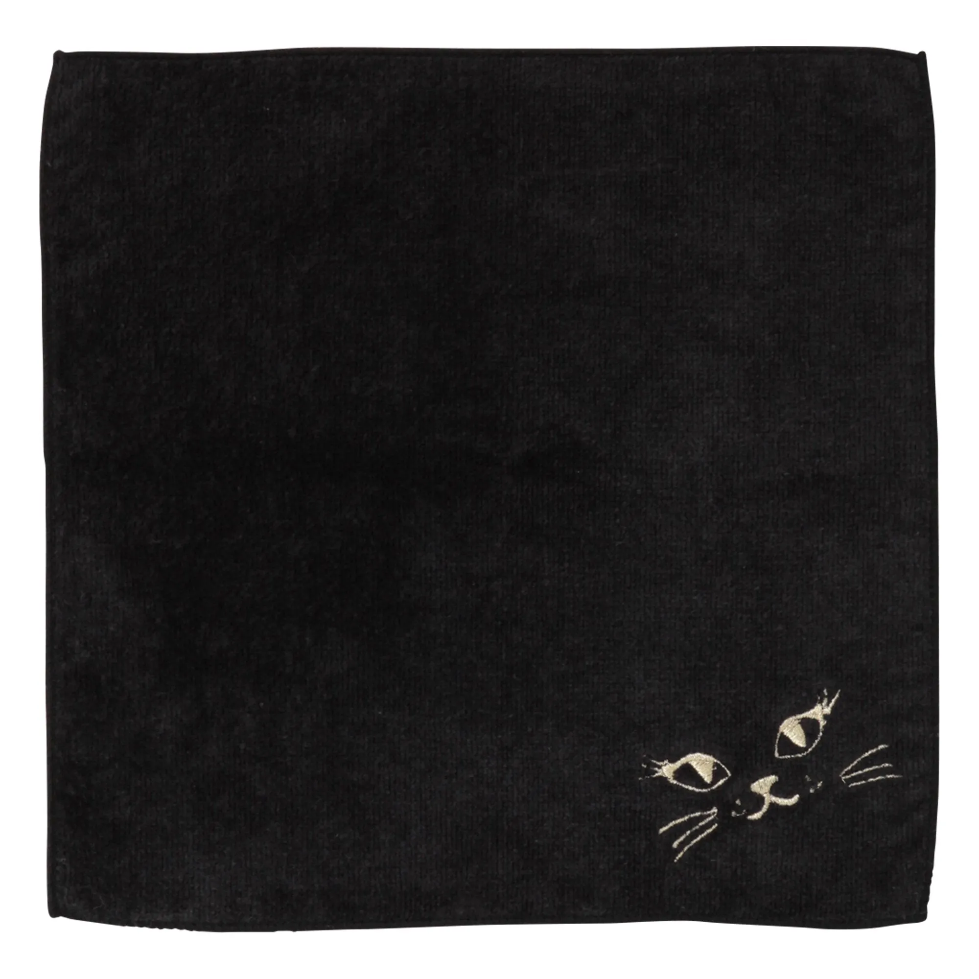 Ballot Antibacterial Deodorant Handkerchief Cat Face Black