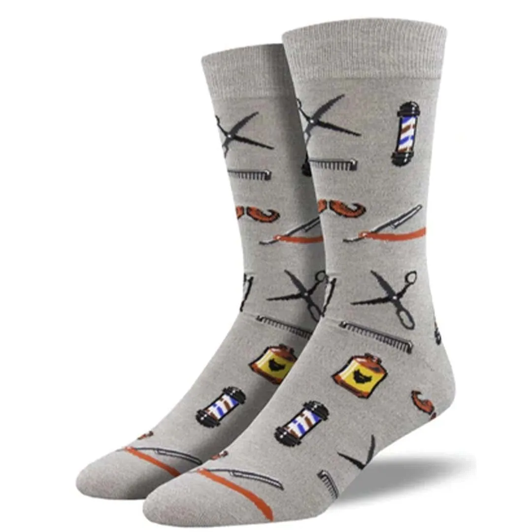 Barber Shop Men's Bamboo Crew Socks