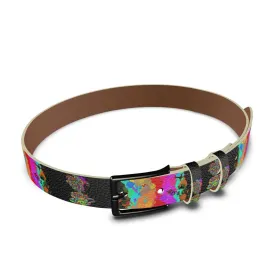 #Becoffee2 JAXS N CROWN COLLECTION leather belt, coffee, Café print