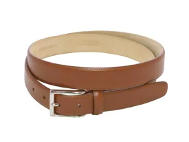 Belt with Nickel Buckle Cognac Shell Cordovan