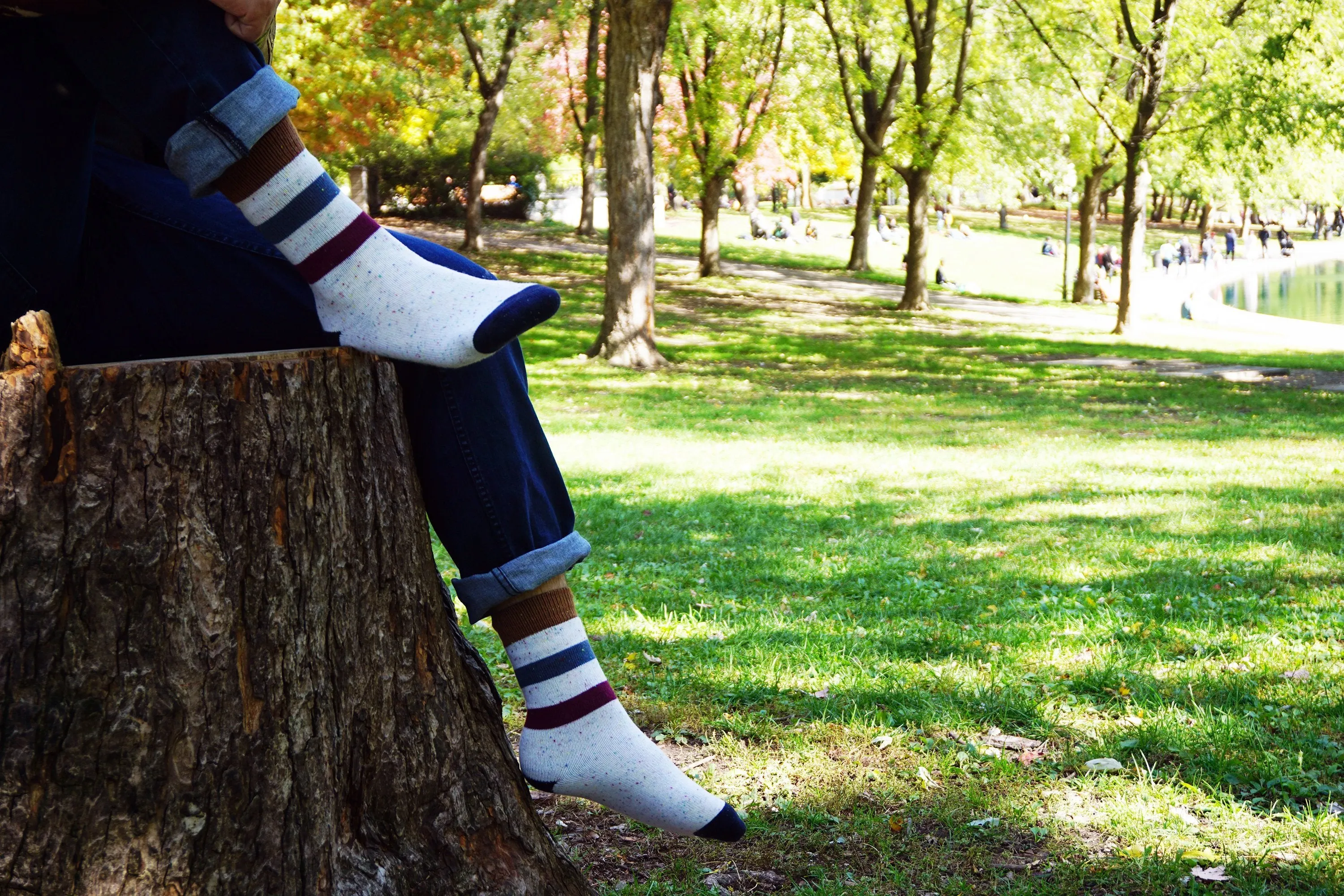 Best Seller  | Wool Socks | White Stripes