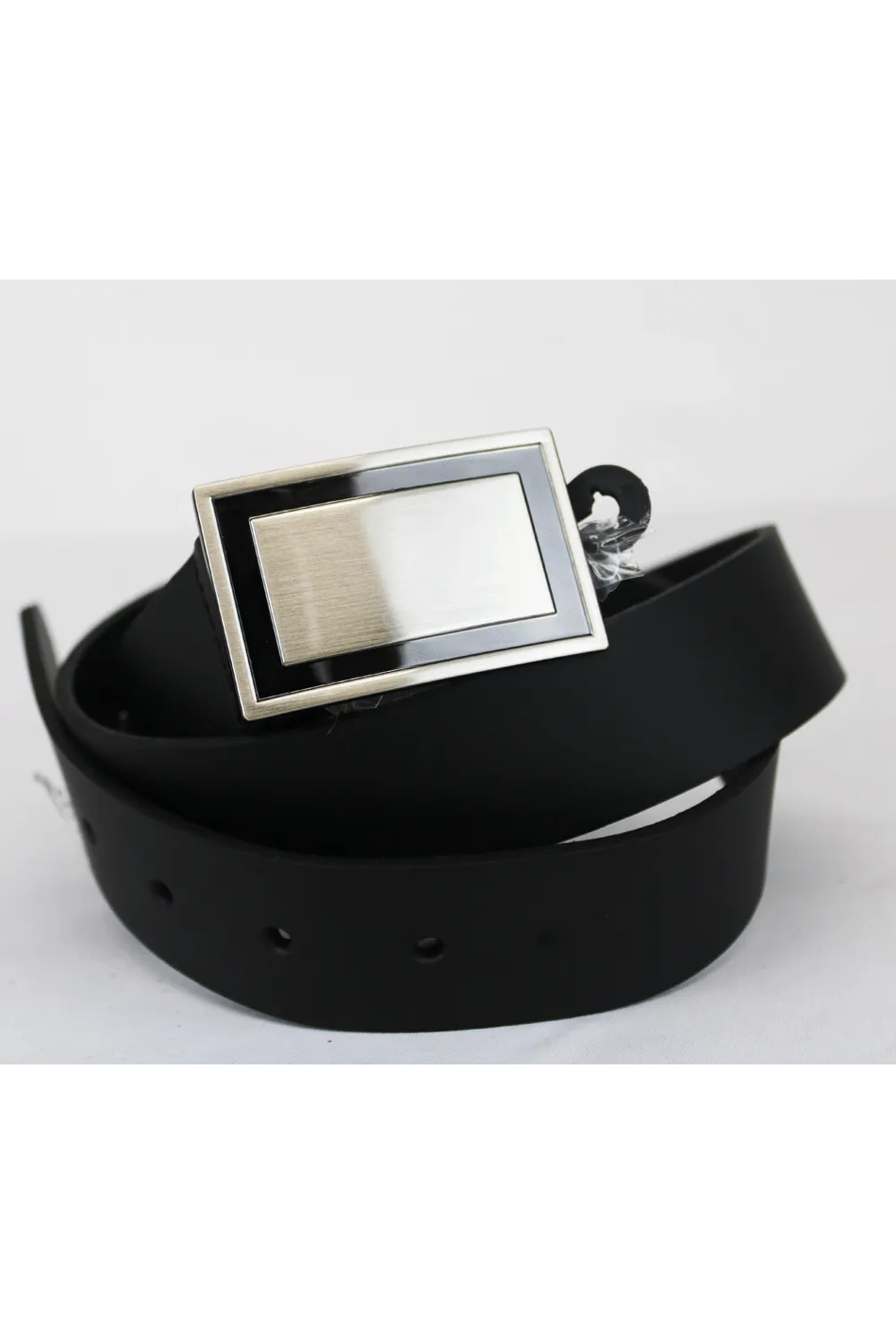 Bossini Square Buckle Black Belt