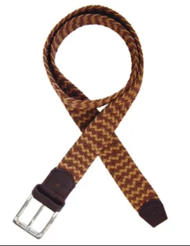 Brown & Gold Zig Zag Belt