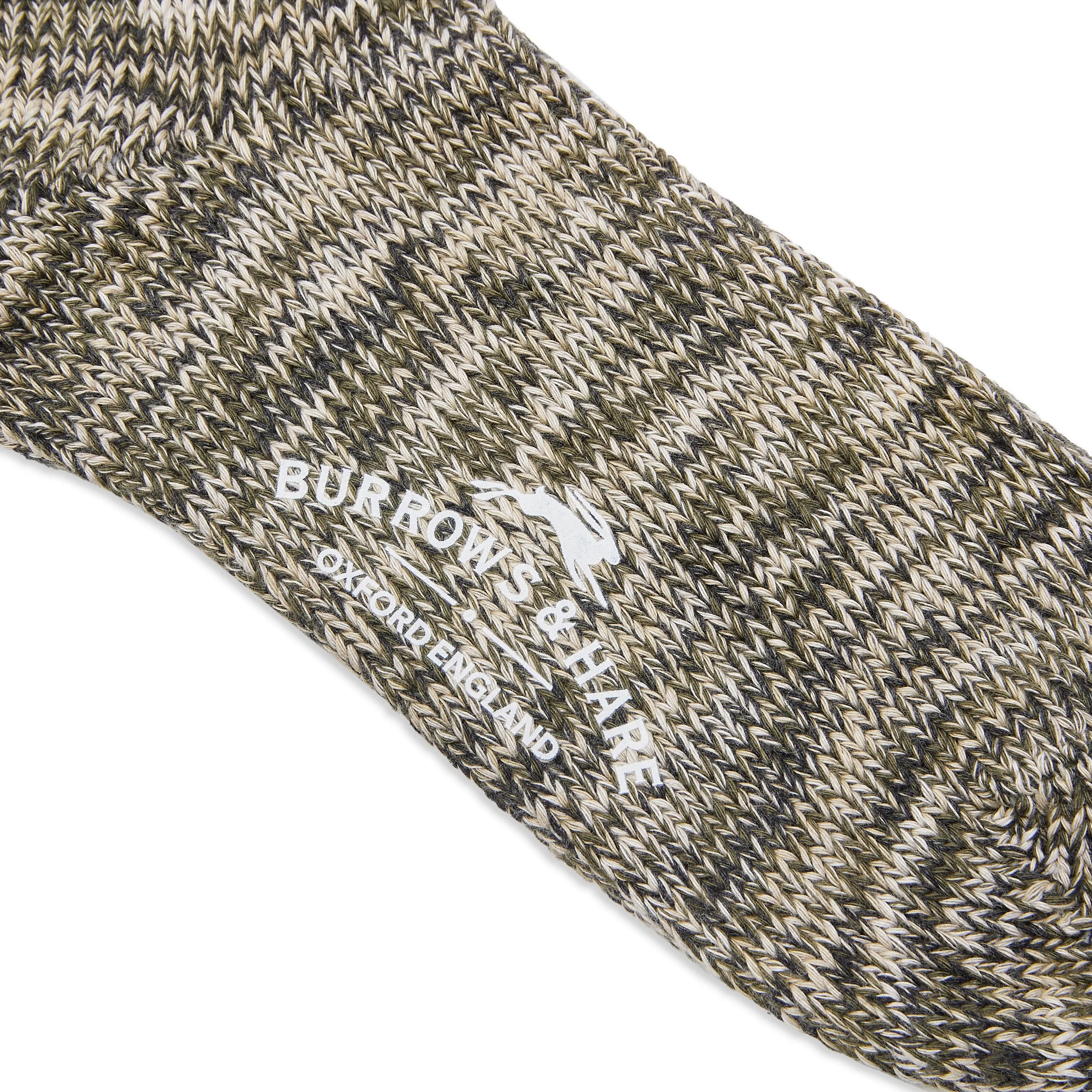 Burrows & Hare Fleck Socks - Green