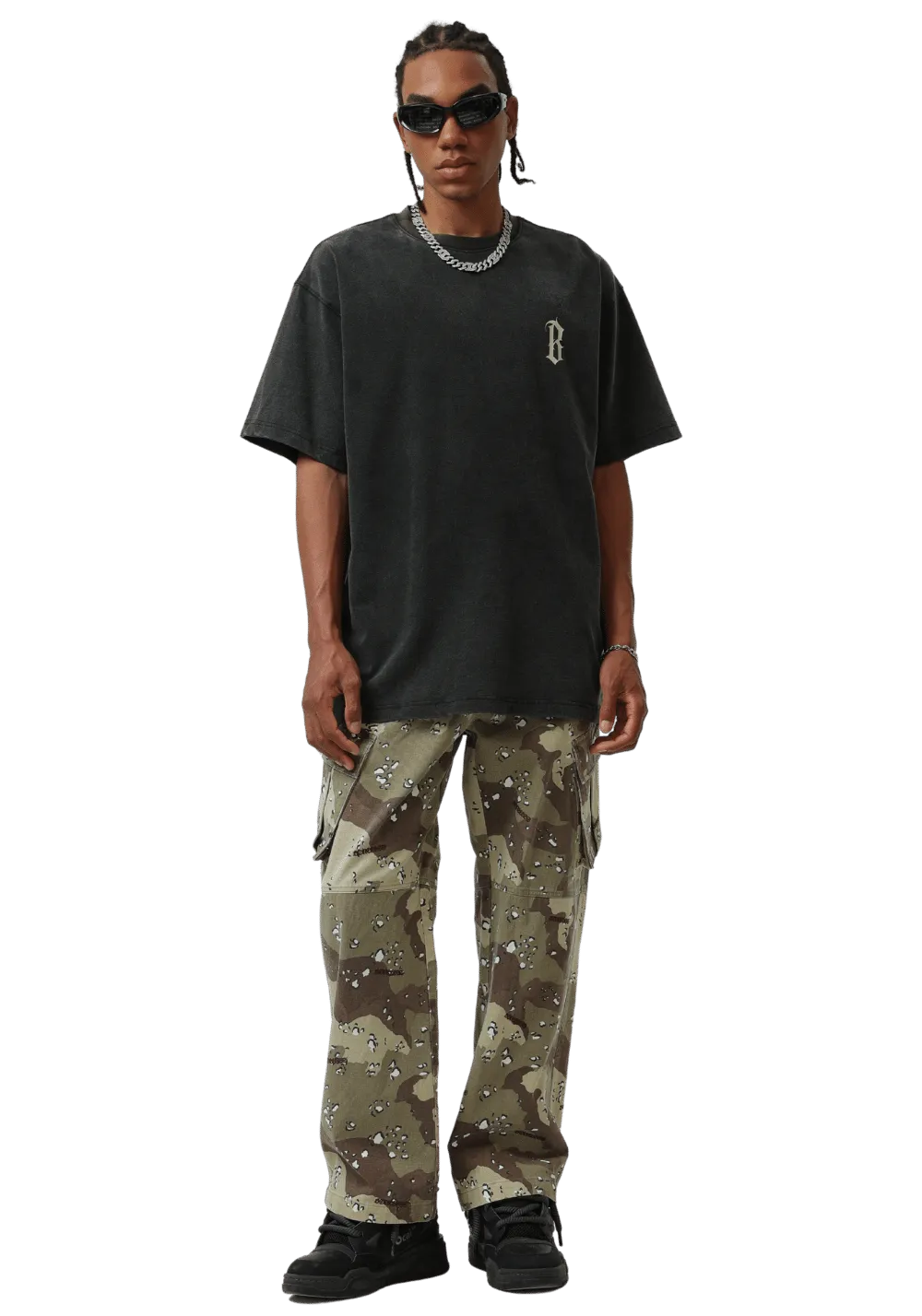 Camouflage Embroidered Work Pants