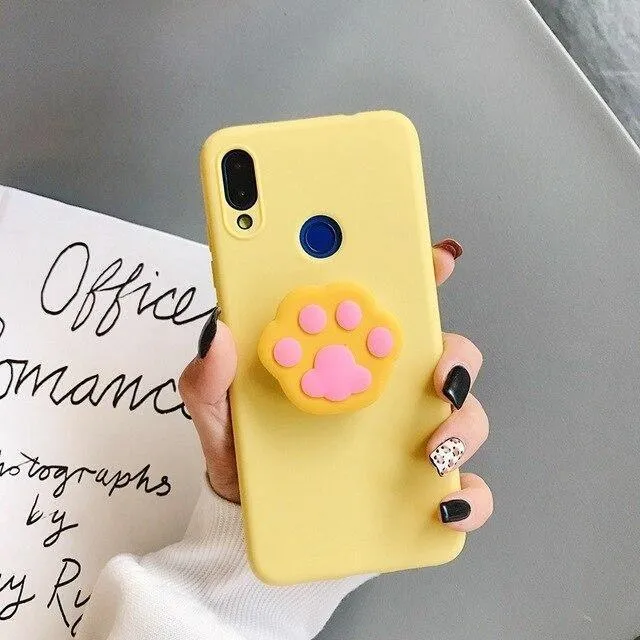 Cartoon Cute Animal Bracket Phone Case With Holder