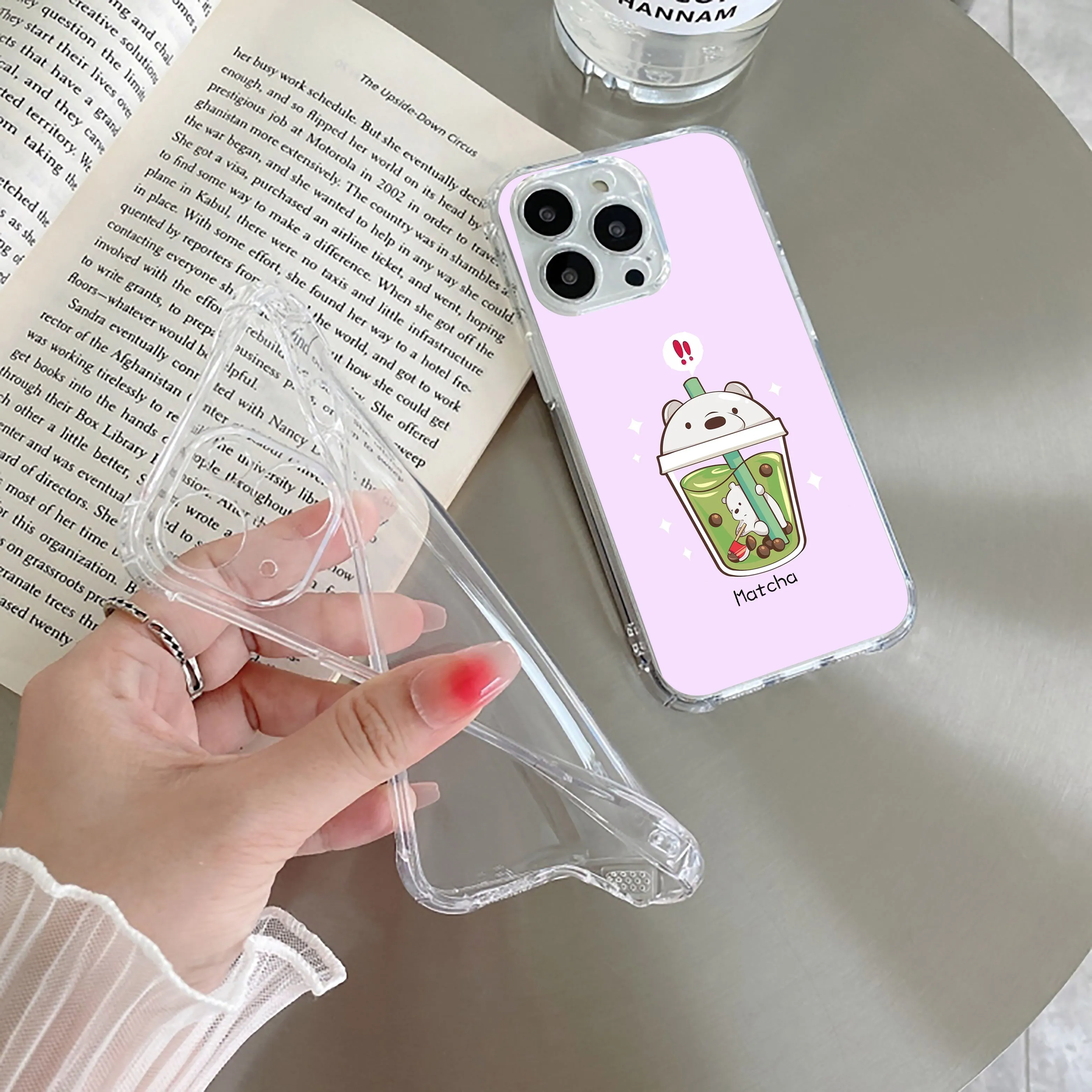 Cartoon Matcha Tea We Bare Bears Silicon Case For iPhone