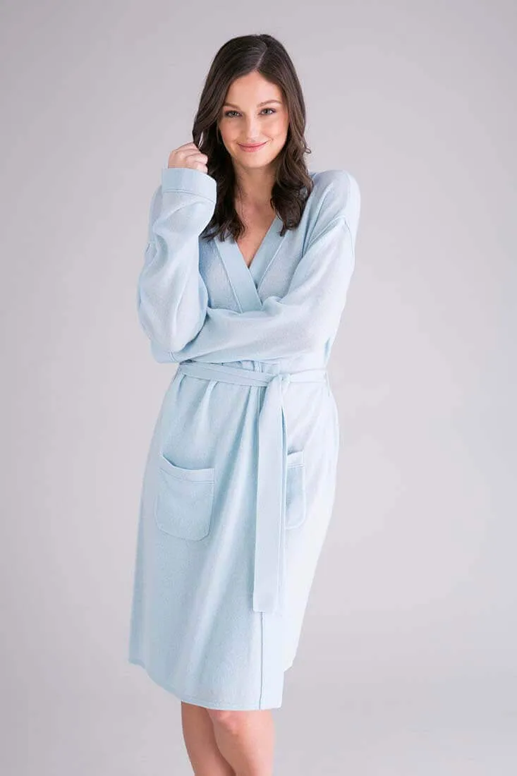 Cashmere Long Wrap Robe