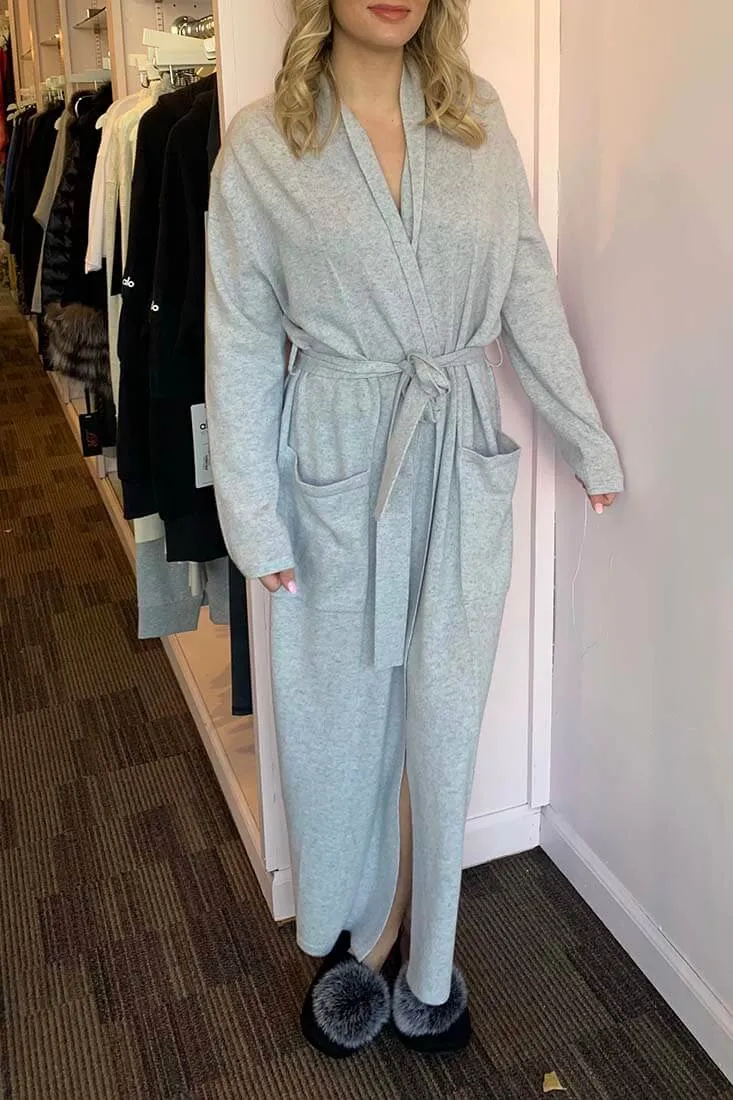 Cashmere Long Wrap Robe