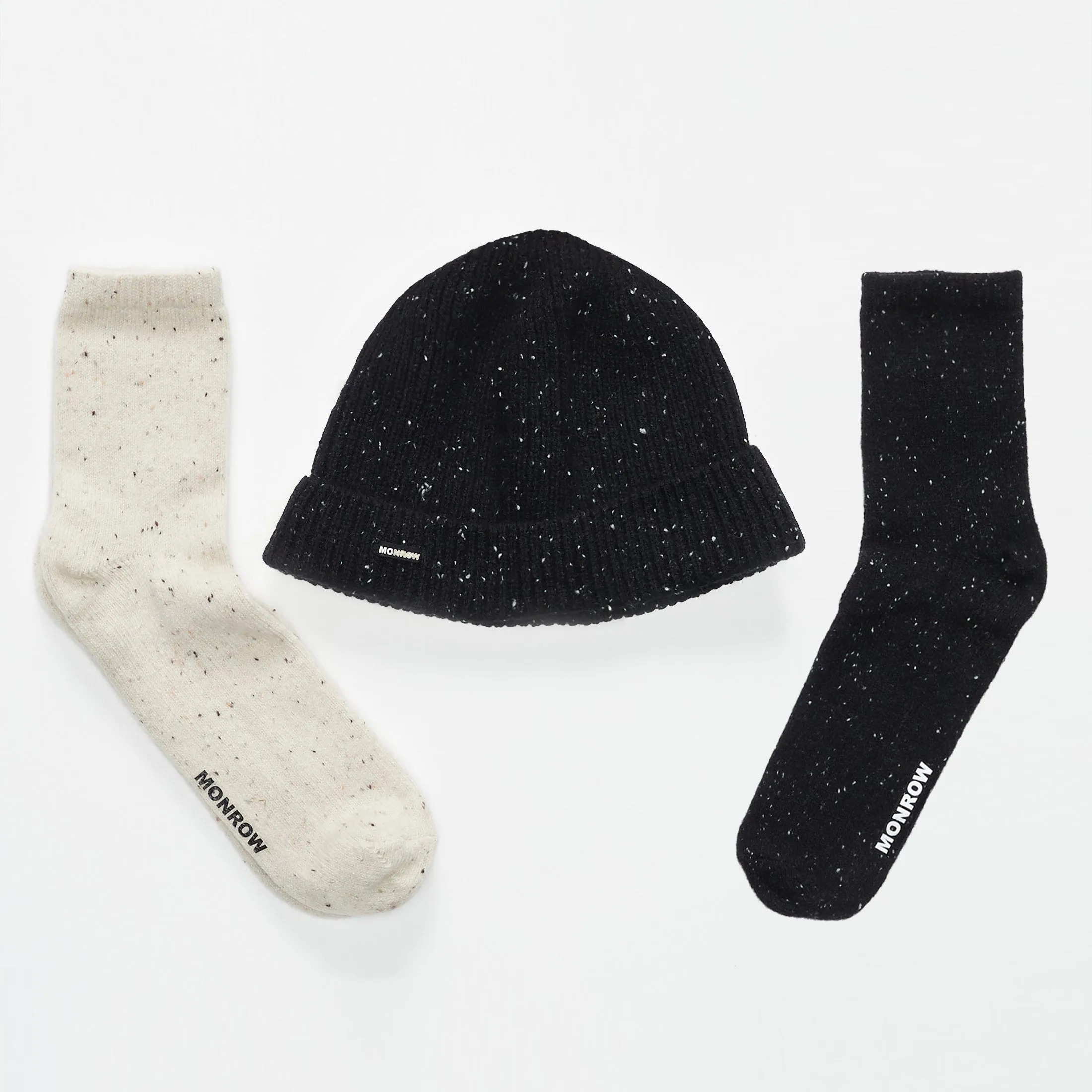 Cashmere Neps Black Beanie Gift Set