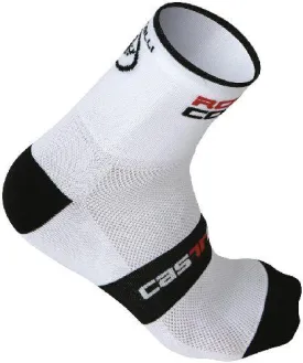 Castelli Rosso Corsa Cycling Sock 9cm - White