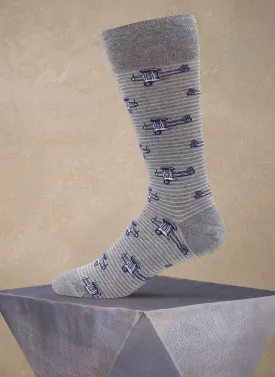 Classic Airplane Sock in Grey