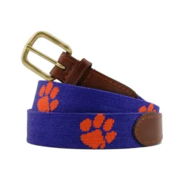 Clemson Purple Needlepoint Belt