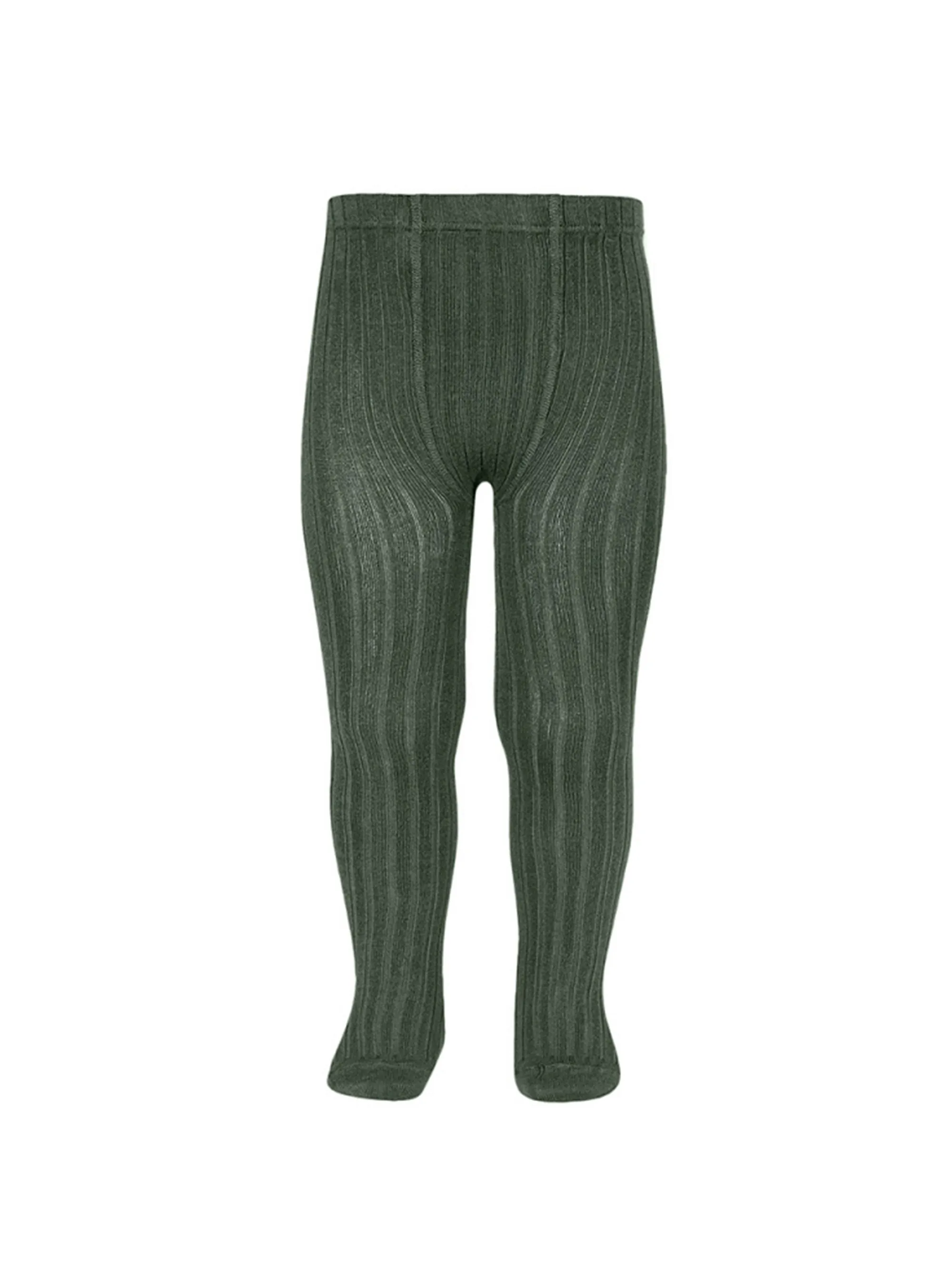 CÓNDOR Ribbed Stockings Dark Green