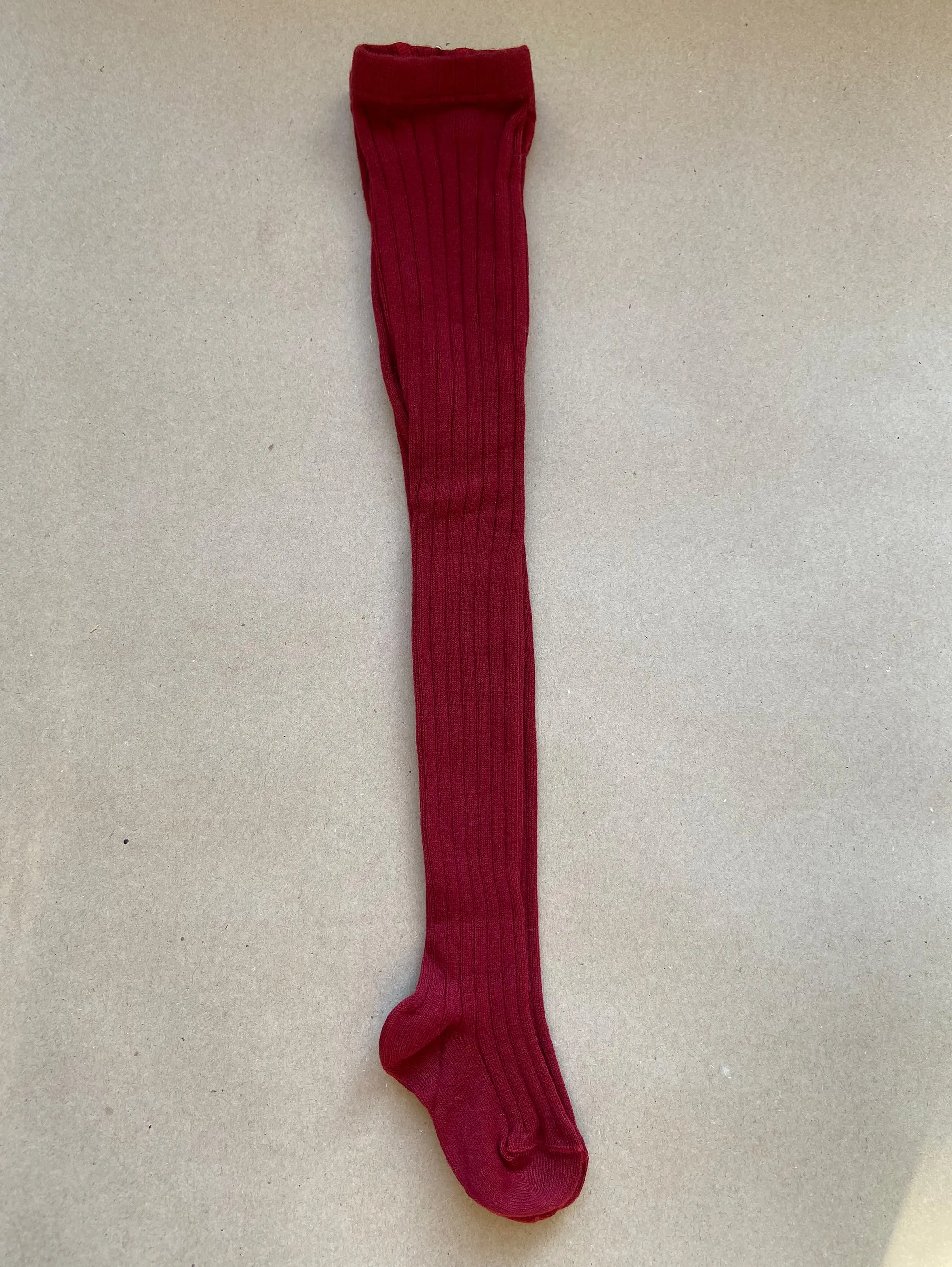 CÓNDOR Ribbed Stockings Dark Red