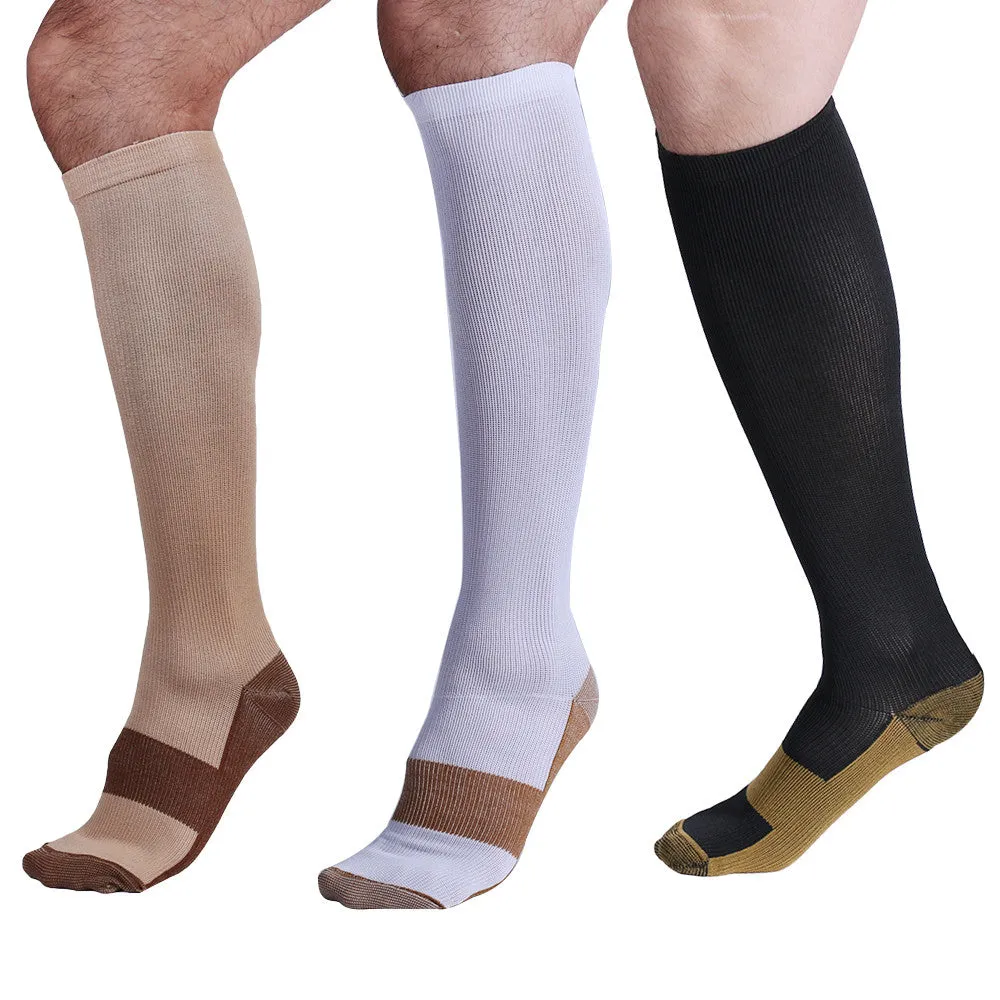 Copper Anti-Fatigue Compression Knee High Socks