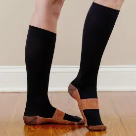 Copper Anti-Fatigue Compression Knee High Socks