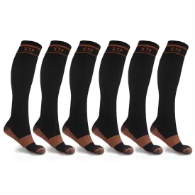 Copper-Infused Graduated Socks (6-Pairs)