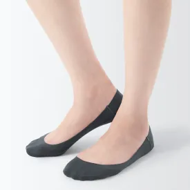 Cotton Blend Low-Rise No-Show Socks with Heel Grip