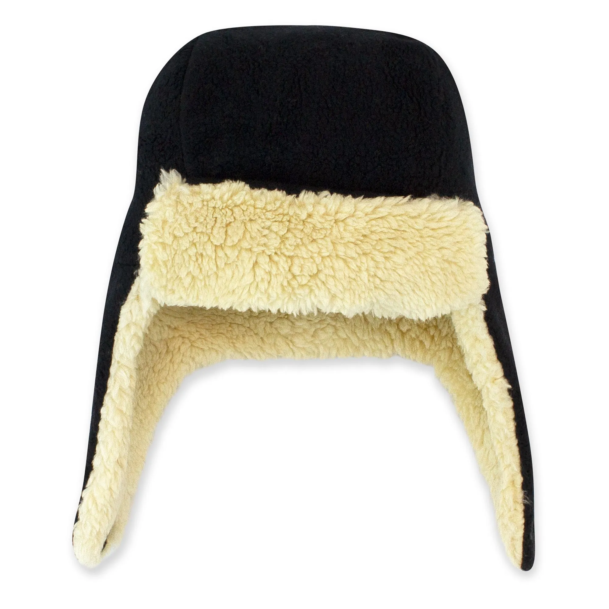 Cozie Furry Bootie & Trapper Hat Set - Black